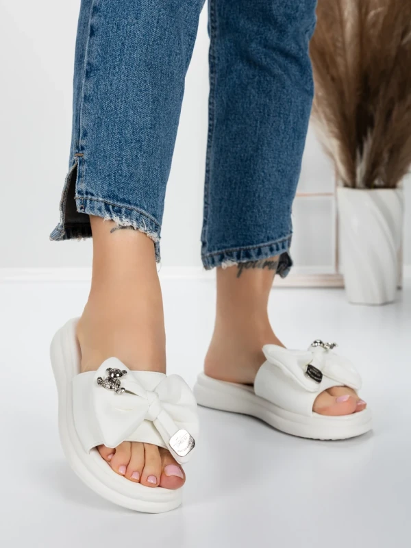 Papuci Dama cu Talpa Joasa 5WL21 WHITE | MEI