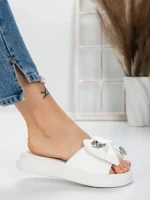 Papuci Dama cu Talpa Joasa 5WL21 WHITE | MEI