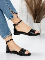 Sandale Dama cu Talpa Joasa 5PT5 BLACK | MEI