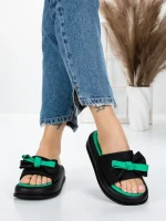 Papuci Dama cu Talpa Joasa 3AW310 BLACK | MEI