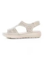 Sandale Dama din piele naturala 56686 CREAM | BERLINER