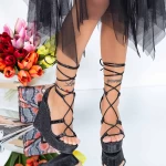 Ženski sandali s platformo XKK286A Črna | Mei