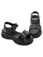 Sandale Dama din piele naturala 82605 BLACK | BERLINER