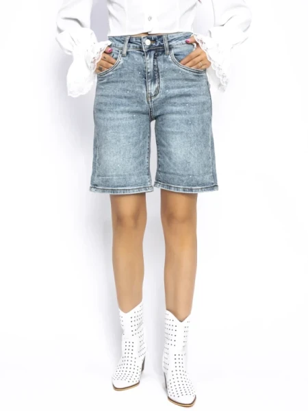 Blugi Scurti Dama RF127 ALBASTRU | MINA