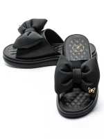 Papuci Dama din piele naturala 28-30 BLACK | FORMAZIONE