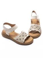 Sandale Dama din piele naturala 33177 CREAM | FORMAZIONE