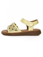 Sandale Dama din piele naturala 33177 YELLOW | FORMAZIONE