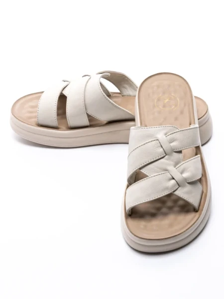 Papuci Dama din piele naturala 28-29 CREAM | FORMAZIONE