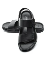 Sandale Barbati din piele naturala S12125 BLACK | ADVANCER