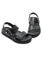 Sandale Barbati din piele naturala S12125 BLACK | ADVANCER