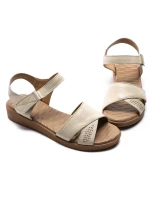 Sandale Dama din piele naturala 52033 CREAM | FORMAZIONE