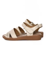 Sandale Dama din piele naturala 52033 CREAM | FORMAZIONE