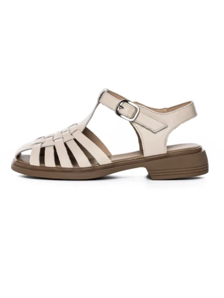 Sandale Dama din piele naturala 5250 CREAM | FORMAZIONE