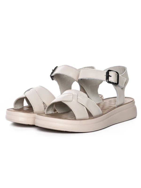 Sandale Dama din piele naturala 28-16 CREAM | FORMAZIONE