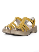 Sandale Dama din piele naturala 246609T YELLOW | FORMAZIONE
