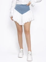 Fusta Dama TR651 ALBASTRU-ALB | KIKIRIKI