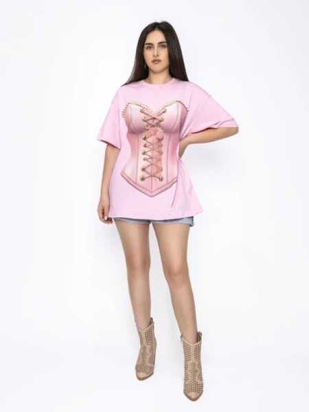 Tricou Dama RMB1358 ROZ | KIKIRIKI