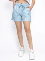 Pantaloni Scurti Dama WH-9398 ALBASTRU | KIKIRIKI