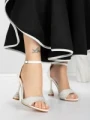 Sandale Dama cu Toc Subtire 5XKK18 WHITE | MEI