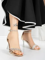 Sandale Dama cu Toc Subtire 5XKK20 GOLD | MEI