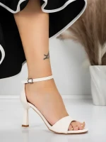 Sandale Dama cu Toc Subtire 5XKK13 BEIGE | MEI