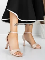Sandale Dama cu Toc Subtire 5XKK13 NUDE | MEI