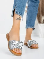 Papuci Dama cu Talpa Joasa 5PT9 SILVER | MEI