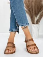 Papuci Dama cu Talpa Joasa J588-5 BROWN | MEI