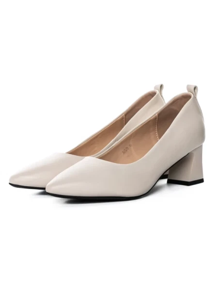 Pantofi cu Toc gros 267678 Crem | Formazione