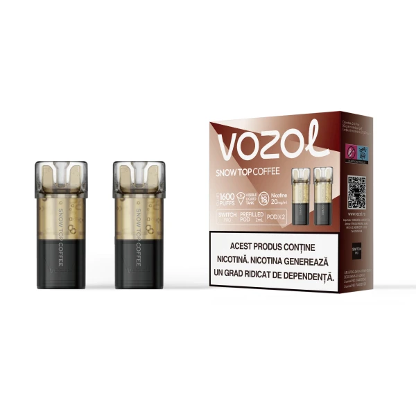Polnilna elektronska nargila SWITCH PRO SNOW TOP COFFEE | VOZOL