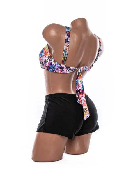 Costum de baie dama L220-1 PORTOCALIU-NEGRU | MEINA