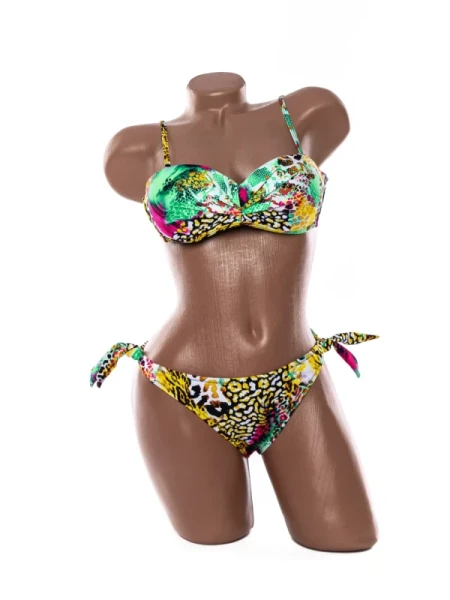 Costum de baie dama F662 VERDE-GALBEN | MEINA