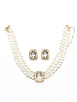 Set Colier + Cercei CLR011 ALB | MEI