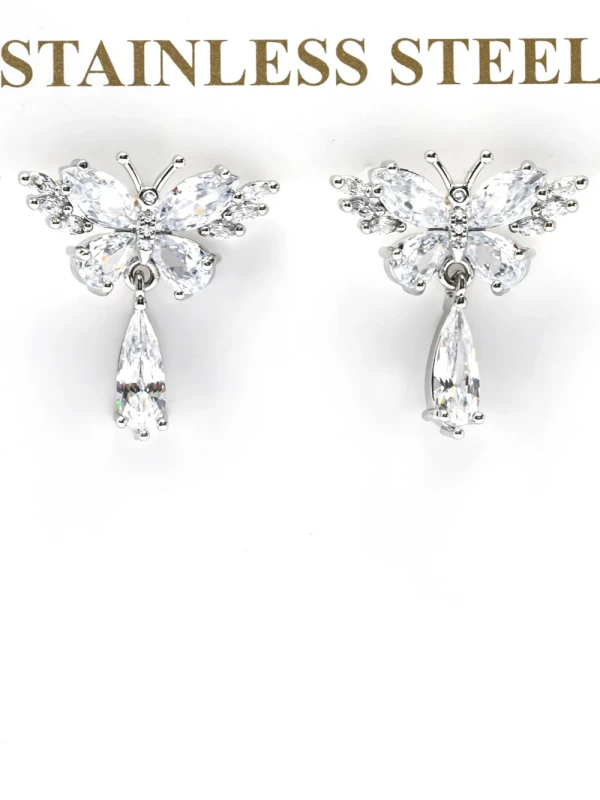 Set Colier + Cercei CLR002 ARGINTIU | MEI