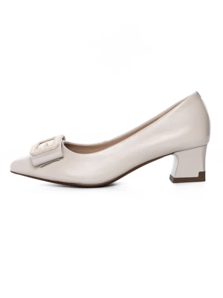 Pantofi cu Toc gros 611706 Crem | Formazione