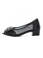 Pantofi cu Toc gros 9627 Negru Formazione