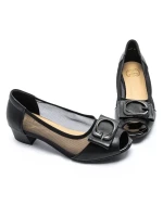 Pantofi cu Toc gros 9627 Negru Formazione