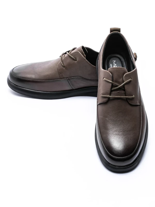 Pantofi Barbati din piele naturala W2101 Gri (L26) Mels