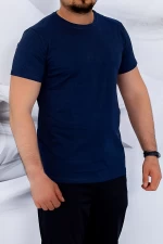Moška t-shirt majica D236 Temno Modra | Fashion