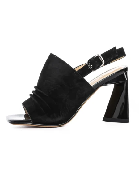 Sandale Dama cu Toc gros K4340-3722D Negru Jose Simon