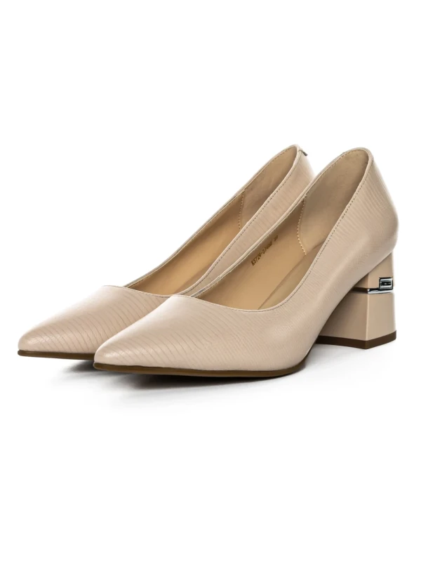 Pantofi cu Toc gros K5720-3748B Roz Jose Simon