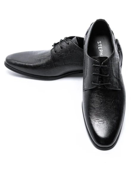 Pantofi Barbati din piele naturala QF576-K51 Black (M45) Stephano