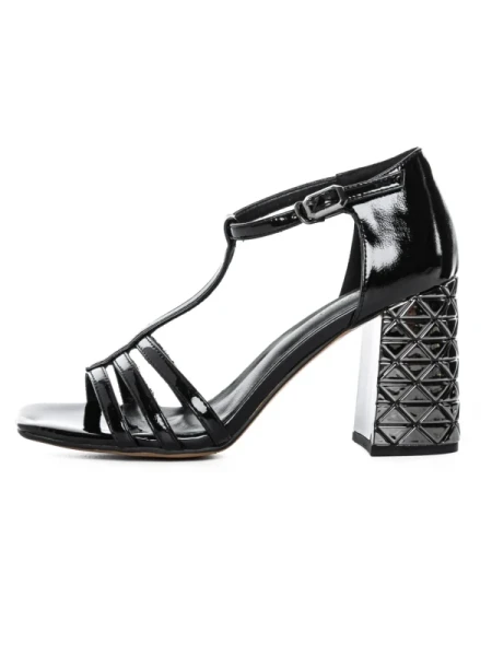 Sandale Dama cu Toc gros K835-02B Negru Jose Simon