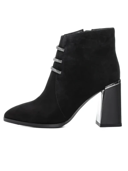 Botine Dama cu toc gros M01-01A Negru Jose Simon