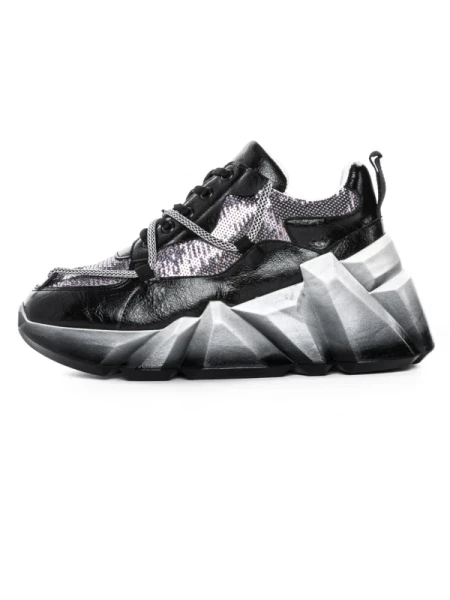 Pantofi Sport Dama cu Platforma M0182-104 Negru Seniorah