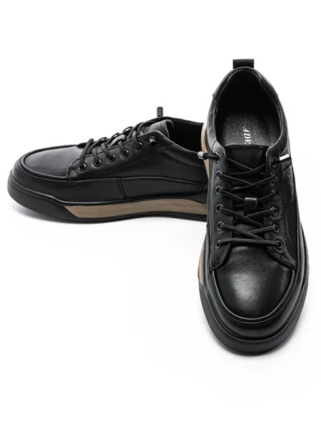 Pantofi Casual Barbati din piele naturala 57509 BLACK | ADVANCER