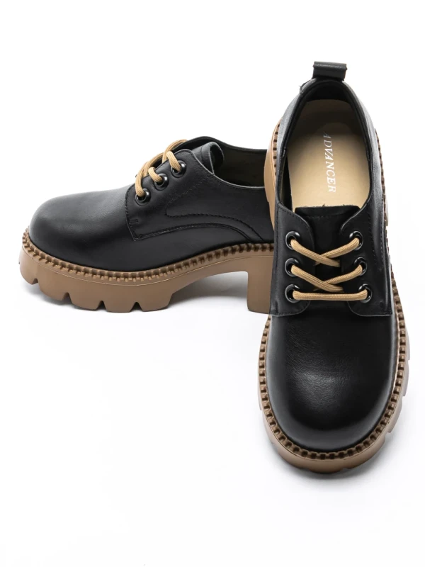 Pantofi Casual Dama din piele naturala 66922 BLACK | ADVANCER
