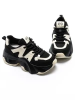 Pantofi Sport Dama din piele naturala 3A532 BLACK-CREAM | ADVANCER