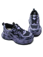 Ženski športni copati iz naravnega usnja 919-1 Vijolična | Advancer