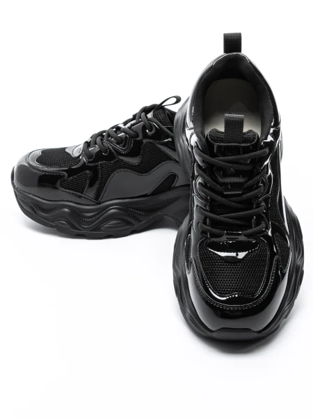 Ženski športni copati iz naravnega usnja 919-1 Črna | Advancer